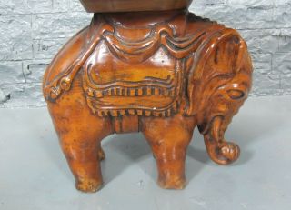 Fine Vintage Hand - Carved Elephant End Table by ENKEBOLL 3