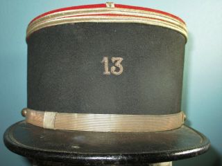French Officer Ww 13th Infantry Regiment Kepi Visor Cap Shako Mutze Helmet Poilu
