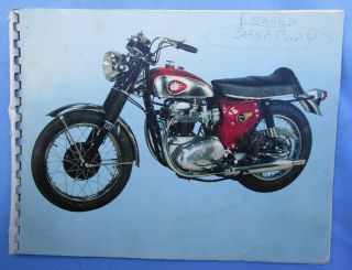 1966 Bsa Motorcycle Brochure/book A65 Introducing The Lightning 650 A65l Vintage