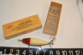 Old Early Wooden Glass Eye South Bend Surf Oreno Old Stock 1930 