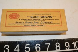 old early wooden glass eye south bend surf oreno old stock 1930 ' s F 2