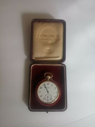 Longines Pocket Watch 18k 7 Grand Prix