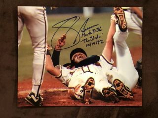 Sid Bream Atlanta Braves Hand Signed 8x10 Photo Autograph The Slide Pirate Prood
