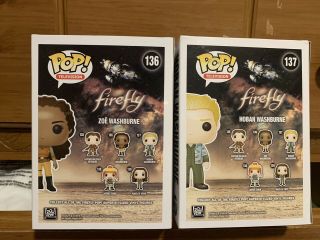 Funko POP Television Firefly Zoe And Hoban Washburne 136 And 137 Vaulted 3