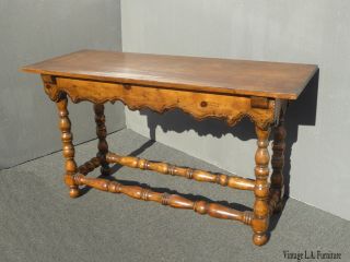 Vintage French Country Farmhouse Rustic Entry Side Table Sofa Table