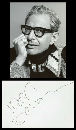 Jeff Goldblum - Rare Authentic Signed Autograph,  Photo - Paris 1988 -