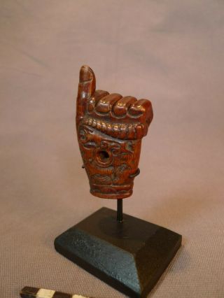 Old Charming Dayak Mandau Amulet (Guinea,  Sepik,  Maori,  Fiji,  korwar,  Asmat) 2