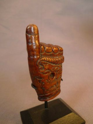 Old Charming Dayak Mandau Amulet (Guinea,  Sepik,  Maori,  Fiji,  korwar,  Asmat) 3