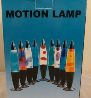Lave Lamp Motion Lamp - 16.  5 " Red Wax And Clear Liquid With Black Base