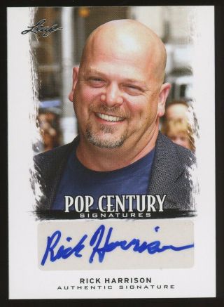 2012 Leaf Pop Century Rick Harrison Auto Autograph " Pawn Stars "