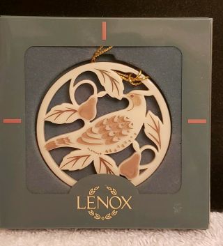 Lenox Partridge In A Pear Tree 12 Days Of Christmas Christmas Ornament
