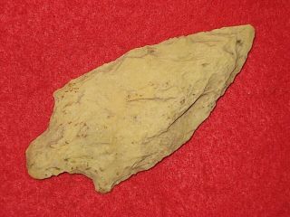 Authentic Native American Artifact Arrowhead 3 - 5/8 " Illinois Adena Point K5