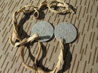 Great Wwi Set Of Dog Tags From Co.  K 49th Infantry Div