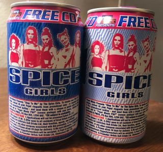 Pair Spice Girls Pepsi/diet Pepsi Cans - Cd Offer - Uk - 1997