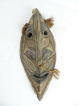 Vintage Spirit Mask Sepik River Papua Guinea Ochre Paints Png C1960s