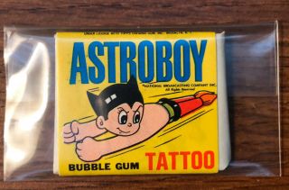 Topps Astroboy Astro Boy Tattoo Bubble Gum Pack Non Sport Near