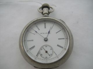 W H Story Hillsborough N H made by Illinois SWLS 18s pocket watch Ca1895 2