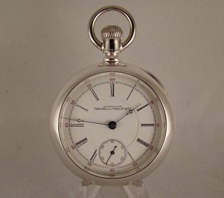 Antique Waltham " Appleton Tracy Co.  " 17j Coin Silver Open Face 18s Pocket Watch