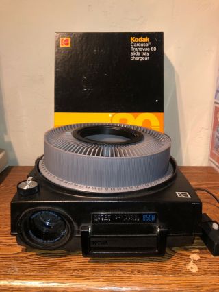 Vintage Kodak Carousel Custom 850h Slides Projector W/ Remote