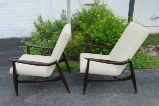 Mid Century Modern Style Vintage Lounge Sling Side Chairs 9874