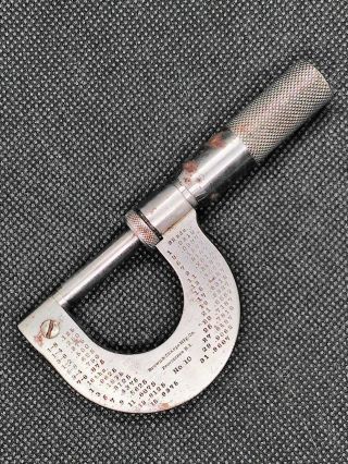 Vintage Antique Micrometer Brown & Sharpe No.  10 0 - 1 Inch Patent 1890 1896