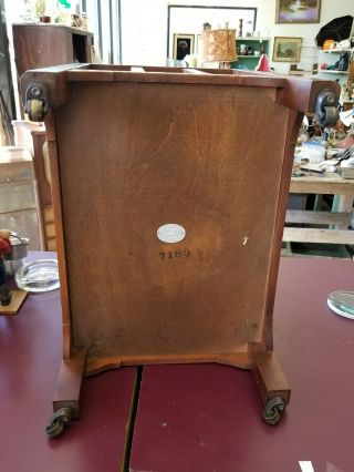 Antique Baker Furniture Burl Walnut Side Table - Serving Cart 3