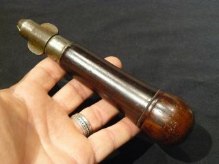 Antique 1884 Wood Handle Multi Tool w 8 Bits Inside 7 