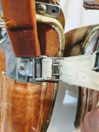 Vintage Metal Frame Leather Medical Scoliosis Back Brace Corset Steampunk Rare 3