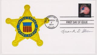 Signed Frank D.  Slocum Fdc Autographed First Day Cover Jfk Secret Service Agent