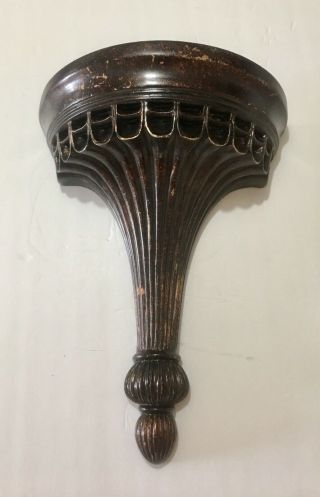 Resin Wall Shelf Sconce Antiqued Bronze Finish 13.  5 "