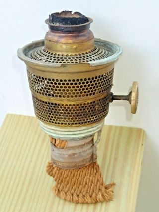 Vintage Antique Aladdin Nu - Type Model B Brass Burner With Wick