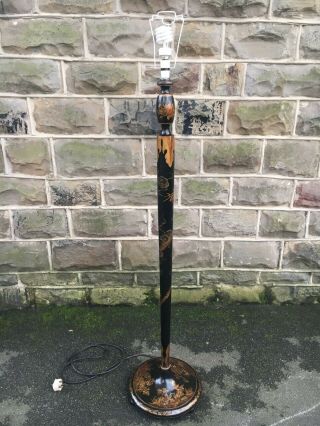 Antique Lacquered Chinoiserie Standard Lamp
