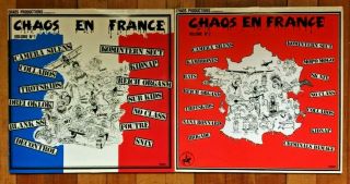 Chaos En France - Vol 1 & 2 Both Vg,  Punk Oi 1984 Pressings Chaos Production