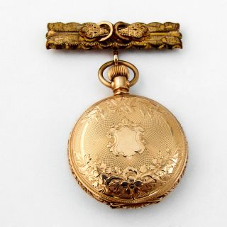 Antique Waltham Hunter Pocket Watch 14k Gold Filled Case 1886