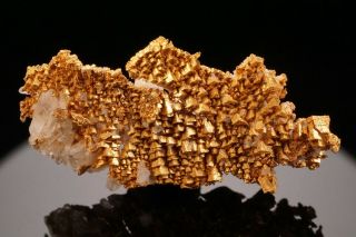 UNIQUE Cubic Native Gold Crystal Cluster ROUND MOUNTAIN,  NEVADA 3