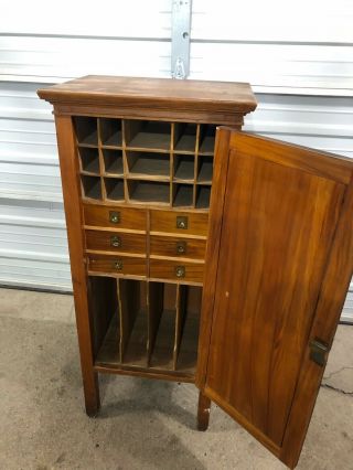 Vintage Antique Cabinet Unique Secretary Post Office Watch Maker Cabinet
