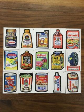 2019 Topps Wacky Packages Mars Attacks Complete Set 15/15 Attacky Very Limited