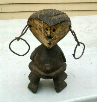 Old African Carved Wood Fertility Voodoo Idol With Provenance