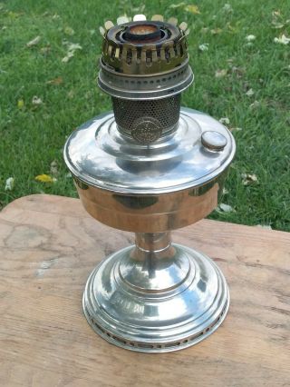 Aladdin Model 12 Vintage Oil Lamp Nickle Plated