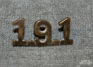 Ww1 Cef,  191st Battalion,  Alberta Shoulder Title Number (1916 Dated) (inv19718)