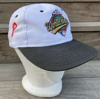 Vintage Philadelphia Phillies 1993 World Series Snapback Hat Cap Logo 7 90s