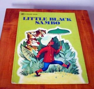 Vintage Little Black Sambo " Large " Golden Book 1st Edition First Printing 1976