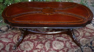 1930s Adams Always English Regency Mahogany Red Leather top small coffee table 2