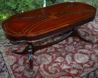 1930s Adams Always English Regency Mahogany Red Leather top small coffee table 3