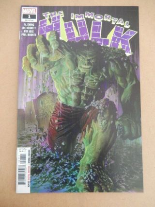 The Immortal Hulk 1 1st Print Alex Ross Cover Al Ewing Joe Bennett Nm