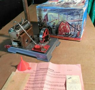 Vintage Wilesco D4 West Germany Steam Engine W/ Accessory