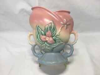 Vintage Hull Pottery Wildflower Two Handle ‘heart’ Vase - Hall U.  S.  A.  W - 5 - 6 1/2”
