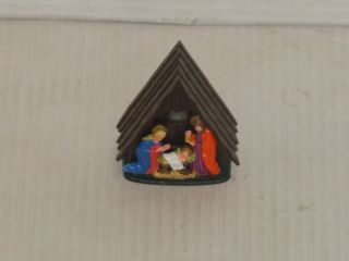 Vintage Mini Miniature Western Germany Plastic Nativity Viewer