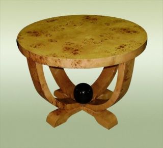 Finest French Elm Round Art Deco Style Side Table