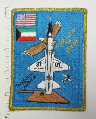 Kuwait Air Force Usaf Pilot Training Class 87 - 01 Patch Vance Vintage